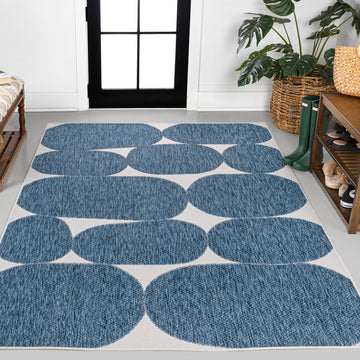 Rayna Modern Geometric Organic Shapes Indoor/Outdoor Area Rug